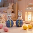thumbnail image 6 of Orangide Easter Bunny Egg Decoration Resin Yoga Bunny Figurine Cute Rabbit Statue Bunny Sculpture Ornament for Home Living Room Table Desktop Spring Decor, 6 of 6