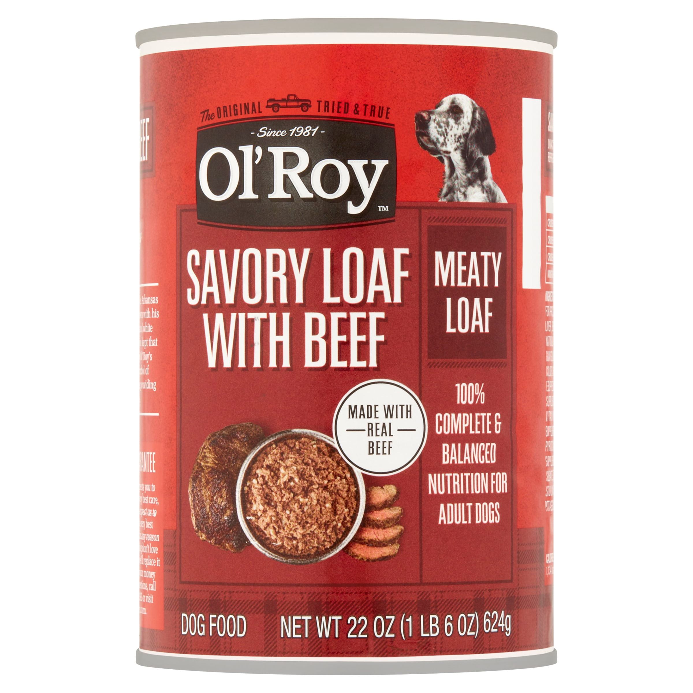 (6 pack) Ol' Roy Savory Loaf with Beef Wet Dog Food, 22 oz