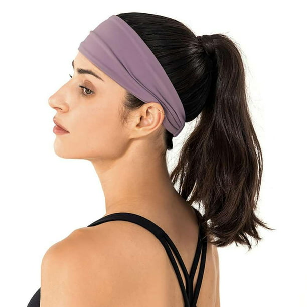 Big sales!!Women's Fitness Headband High Elastic Sweat Yoga Hair Wrap for  Hiking Jogging Cycling Sports Workout Hair Band 