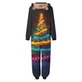 thumbnail image 4 of Penkiiy Matching Christmas Onesie Pajamas for Family, Hooded One Piece Vacation PJs, Cute Printed Holiday Loungewear M Multicolor, 4 of 4