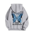 thumbnail image 4 of Puliio Womens Hoodies Butterfly Print Long Sleeve Pullover Tops Womens Soft Comfy Fasion Outdoor Play And Daily Wear Hoodies Sweatshirts, 4 of 4