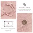 thumbnail image 4 of 100% Pure Linen Duvet Cover with Button Closure and Corner Ties Soft & Breathable - Pink King/Cal King, 4 of 7