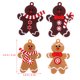 thumbnail image 3 of 12 unids Pan de jengibre Hombre Colgante Árbol de Navidad Colgante Decoración Partido Layout Colgante, 3 of 5