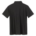 thumbnail image 6 of Work Polo Shirts for Men Short Sleeve Quarter Button Up Tee Shirt Slim Fit Black Summer Shirts for Men, 6 of 7