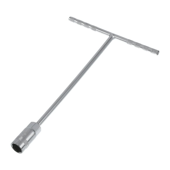 Llave de zócalo universal 28x18cm, llave de spanner duradera, extractor de zócalo de acero aleado 1 Pc hexágono 16mm para automóvil, motocicleta, dirtbike, llave de mango en T