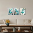 thumbnail image 2 of ZHONGYUTONG 3 Piece Wine Wall Art for Kitchen Gold Wine Pictures Dining Room Canvas Print Modern Artwork for Pub Bar Decor Framed (12.00" x 16.00" x 3PCS), 2 of 5