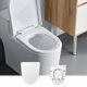 thumbnail image 1 of Tapa de asiento de inodoro universal gruesa, gran forma de V, 1 of 6