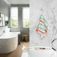 thumbnail image 2 of Yayeee 2 Pack Hand Towels for Bathroom 100% Cotton 16" x 28" Soft Absorbent Kitchen Towel, Light Blue Pattern, 2 of 7