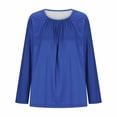 thumbnail image 4 of Cotton Linen Retro Shirts for Women Trendy Embroidered 3/4 Lantern Sleeve Boho Blouse Dressy Boho Tops Loose Tunics, 4 of 5
