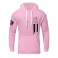 thumbnail image 2 of 4th Of July Lightweight Hoodie Men Vintage Patriotic Gym Sweatshirts for Men Long Sleeve Drawstring Hood with Pockets Pink 5XL, 2 of 4