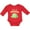 Red, variant on Gigi's Lil' Dinosaur with Cute Stegosaurus Boys or Girls Long Sleeve Baby Bodysuit
