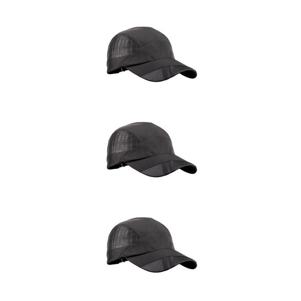 Sombrero de verano para hombre Sonducket Gorras de béisbol de malla de secado rápido negro