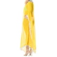 thumbnail image 2 of HAPPY BAY Women's Summer Loungewear Sheer Solid Casual Cover Up Relaxed Caftan Maxi Dresses for Women XL-XXL Yellow, Pom Pom Lace, 2 of 5