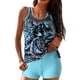 thumbnail image 1 of Traje de baño de dos piezas con tiras en la espalda y estampado conservador para mujer Traje de baño OAVQHLG3B Store  lin121212, 1 of 4