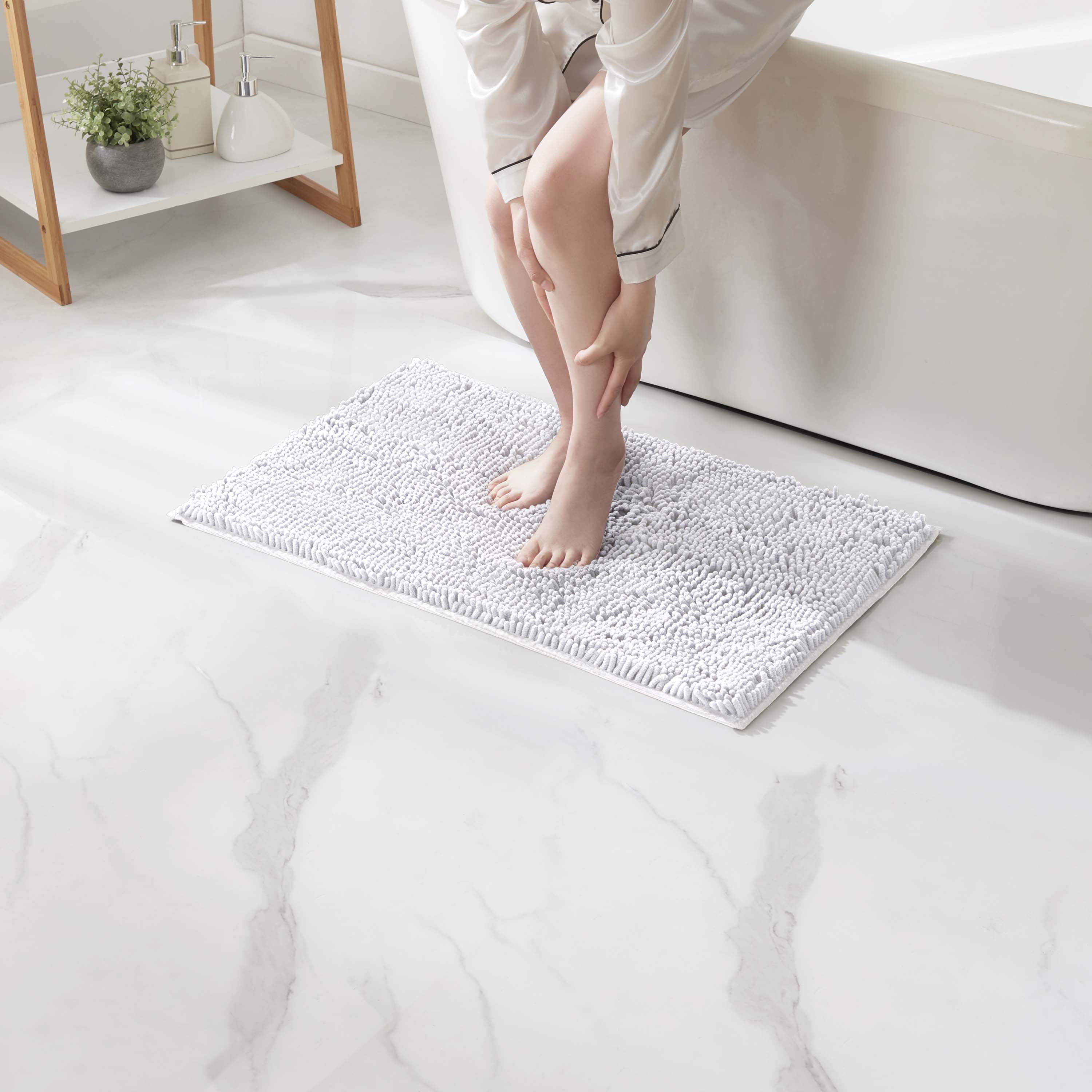 LammaLoe Bath Rug, Chenille Bathroom Rug, Absorbant Bath Mat For Bathroom Decor, Shower Mat 20x32