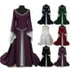 thumbnail image 1 of Vestido clásico largo medieval de manga acampanada delgada con cuello en V para fiesta de Halloween para mujer # fyfs1983164, 1 of 3