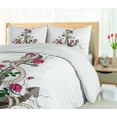 thumbnail image 5 of Ambesonne Rose Duvet Cover Set, Romantic Sea Anchor, 2-Calking, Hot Pink Green Taupe, 5 of 7