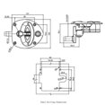 thumbnail image 4 of Black Recessed Folding T Lock Handle Lock Unlocked Key Lock Handle Lock Unlocked Can Be Removed For Trailer Toolbox, 4 of 8