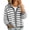 Gray, variant on cocolona Womens Classic Striped Sweaters Button Down Lapel Long Sleeve Knit Cardigan Trendy Casual Fall Tops