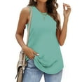 thumbnail image 2 of fvwitlyh Tank Top Body Suits Women Basic Tank Tops for Women Undershirts Tanks Tops Lightweight Camis Tank Tops Green X-Large, 2 of 5