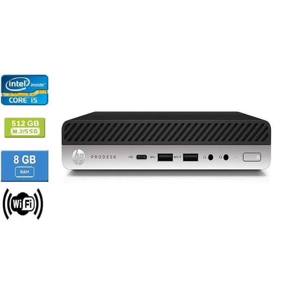 Used: HP 600 G4 MINI Intel Core i5-8600T 2.30 GHz, 8GB, M.2/512GB SSD, Win 10 Pro