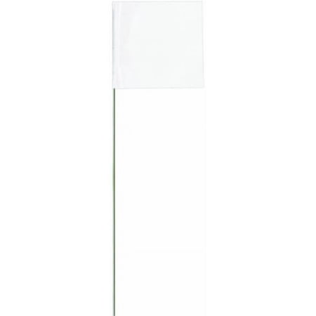 swanson fw15100 2-inch by 3-inch marking flags with 15-inch wire staffs, white 100-pack