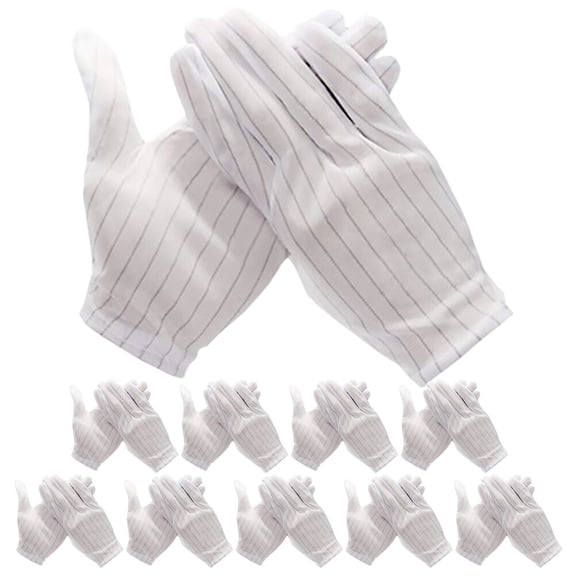 10 Pairs Anti Static Gloves Static Protective Gloves for Pc Building Electronics Installation Repair