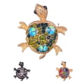 thumbnail image 2 of Rhinestone Turtle Brooch Pin Cute Vintage Brooch Birthday Gift Jewelry Bag Accessory, 2 of 8