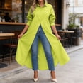 thumbnail image 2 of LIUJUNSHOP Women's Long Sleeve Button Down Shirt Dress Spring Casual Maxi Dresses Loose Fit Blouse Dress with Pockets, 2 of 8