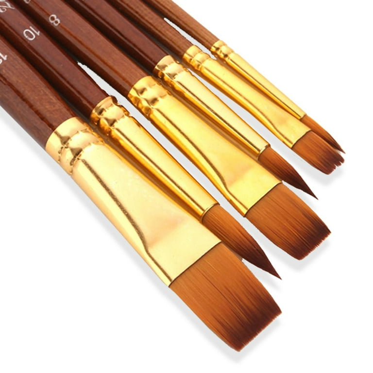 Professional Paint Brushes Nylon Hair with Wooden Handle Acrylic Oil  Watercolor Painting Kits Bulk for Children and Adult 
