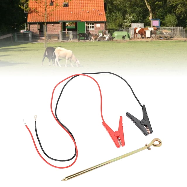 Solar Electric Fence Wire Grounding Rod Solar Electric Fence Charger Wire with Clip for Generator Electric Fence