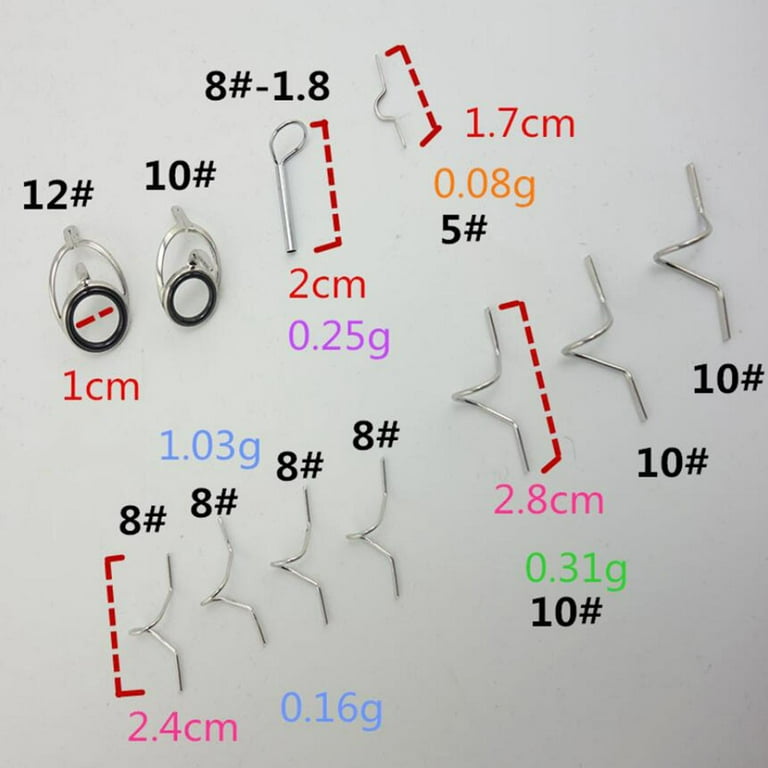 11pcs Fly Fishing Rods Wrapping Guides Fishing Pole DIY Hard K