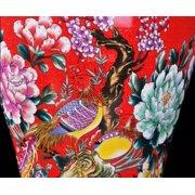 Red Peony Ancient Palace Vase