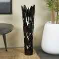 thumbnail image 2 of DecMode 31" Drip Black Aluminum Vase with Melting Designed Body, 2 of 10