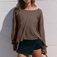 thumbnail image 4 of ZDNIXIAN Summer Shirts for Women ,Back Cross Cutout Long Sleeve Workout Shirt, Lightweight Breathable Sports Pullover, 4 of 5