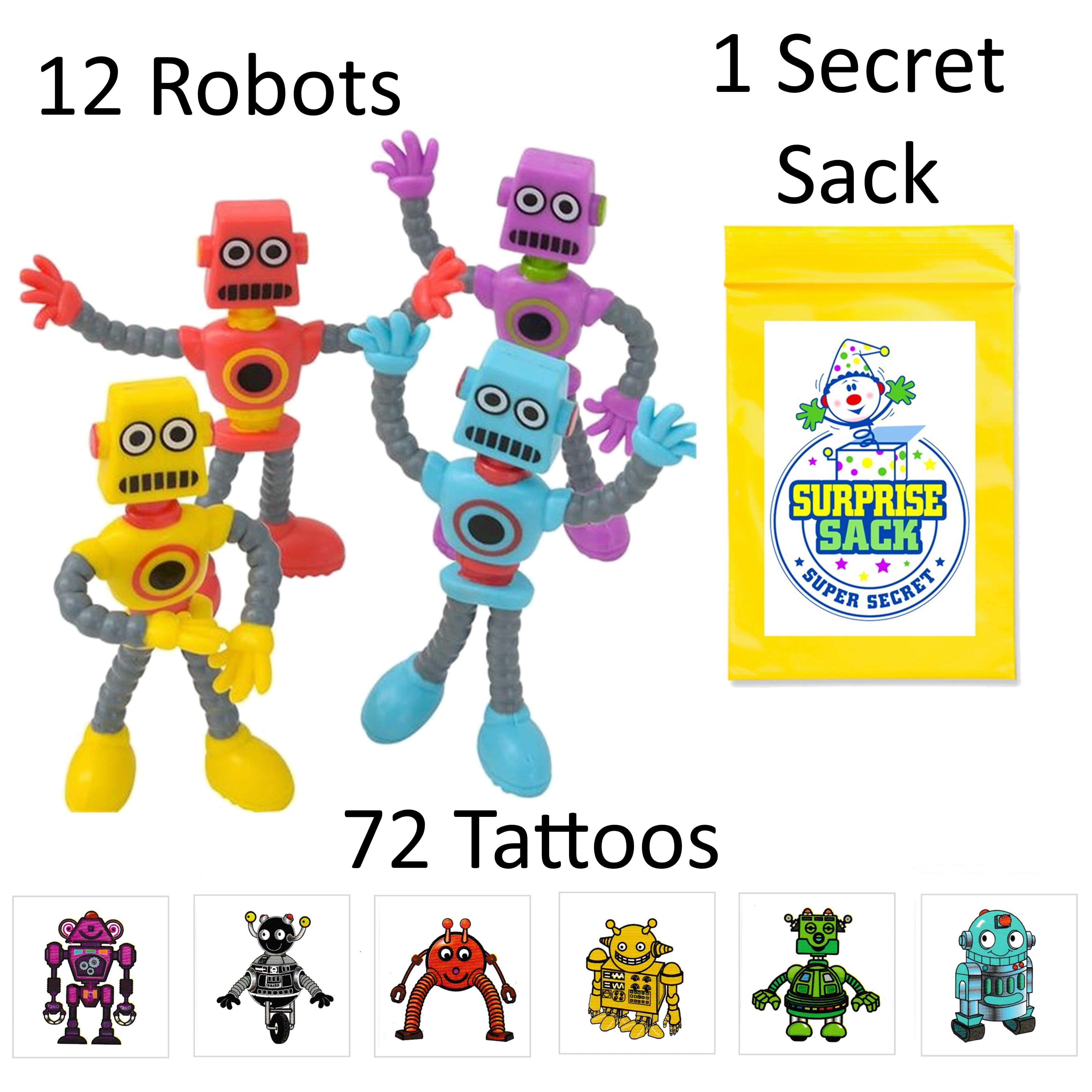 Make Your Own Wind Up Robot Stocking Filler Toy Novelty Kids Party Birthday 
