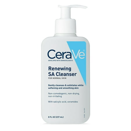 CeraVe Renewing SA Face Cleanser for Normal Skin, 8