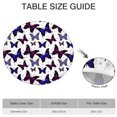 thumbnail image 6 of Butterfly Purple Blue Dot Pattern Round Fitted Tablecloth with Elastic Edge,Dining Table Cover Waterproof,Outdoor Round Tablecloth for Camping,Dining,Indoor and Outdoor, 6 of 7