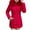 Red, variant on Hueook Winter Warm Down Jackets for women Plus Size Zip Up Casual Winter Mid-length Windproof with Pockets Quilted Puffer Thin Jacket Coat Outwear Tops