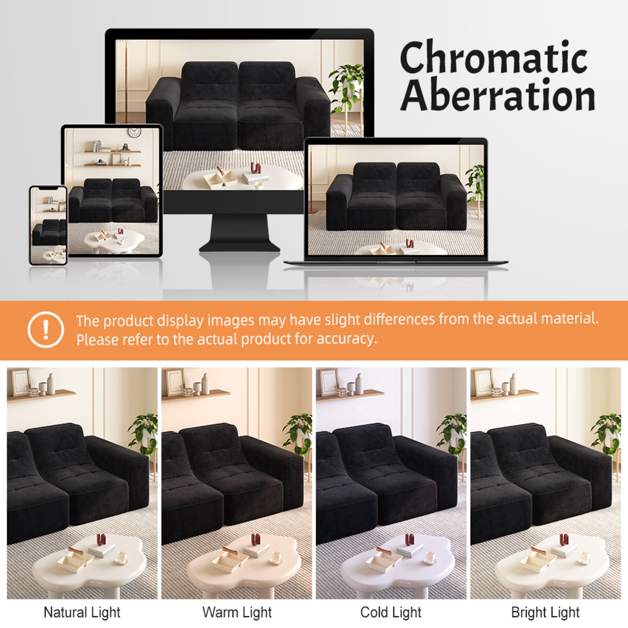Noble House 84" Modular Sectional 3-Seater Sofa, Tufted Sparkling Chenille Deep Seat Couch, Living Room, Black