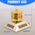 thumbnail image 5 of Solar Driven Vehicle Dashboard Ornament Quiet Rotating Tibetan Prayer Wheel, 5 of 8