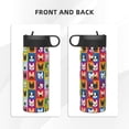 thumbnail image 3 of Yiaed Colorful Bulldog Print Water Bottle with Straw Lid, Stainless Steel Double Wall Insulated Water Bottle | Leak-Proof and Spill-Proof Water Bottle, 3 of 8