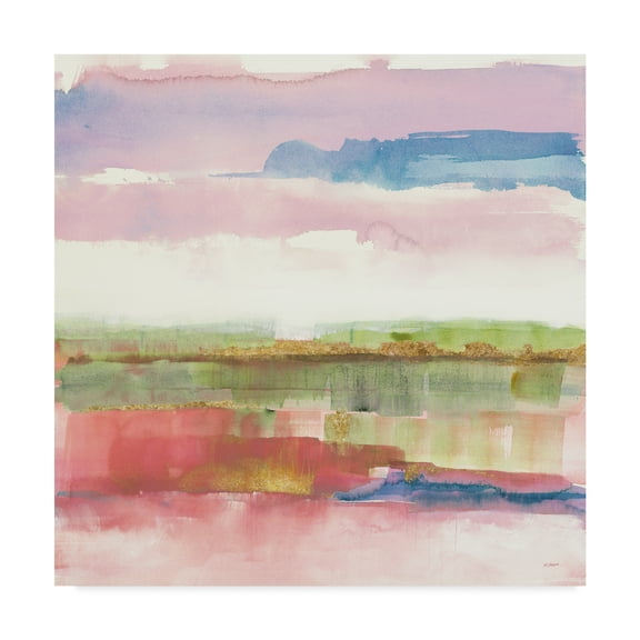 Trademark Fine Art 'Influence of Line and Color Gold Bright' Canvas Art by Mike Schick