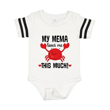 

Inktastic My Mema Loves Me Grandson Gift Baby Boy or Baby Girl Bodysuit