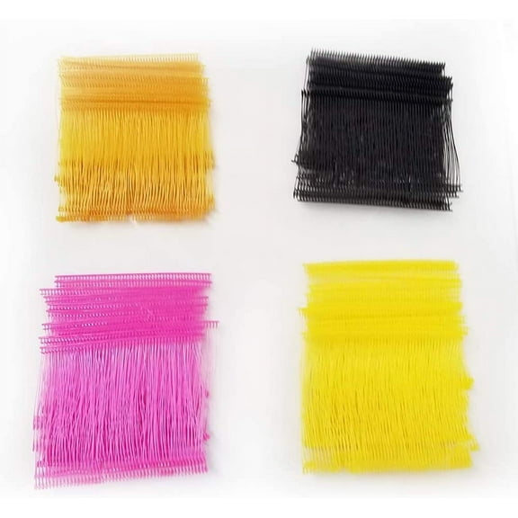 Standard Tagging Gun Barbs Fasteners 3" Tag Gun Barbs for All Standard Price Tag Guns  500 Tagging Attachments Each of Black Orange Pink Yellow 2000 Barbs