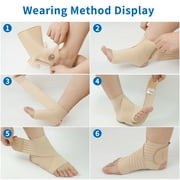 Velpeau Ankle Support Brace for Ligament Damage & Sprained Ankle, Plantar Fasciitis Support & Achilles Tendonitis Pain Relief, Ankle Brace for Foot Pain Recovery,Unisex(Khaki, M)