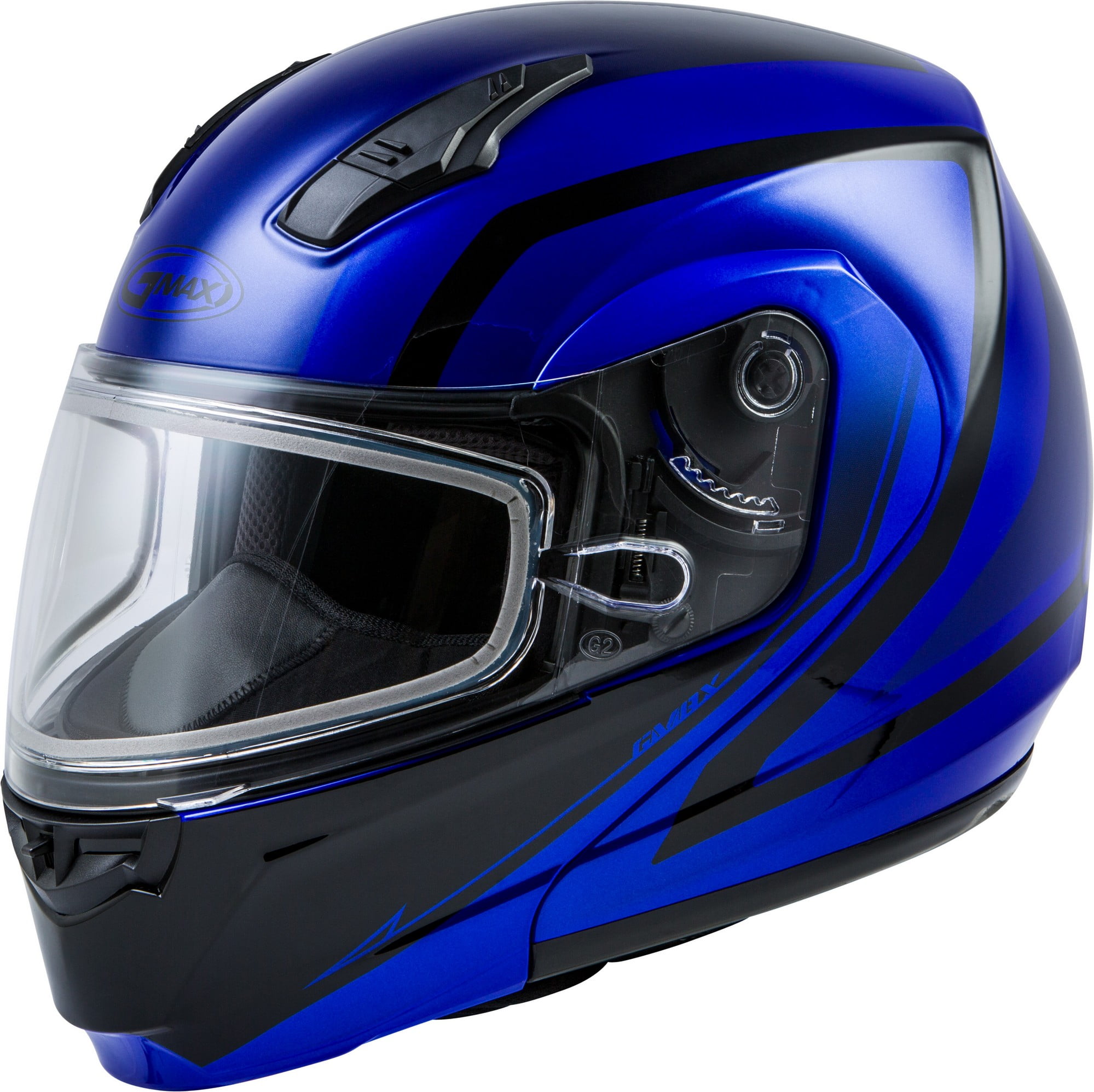 GMAX MD04S Docket Dual Pane Shield Modular Snow Helmet Blue/Black MD