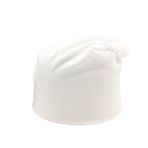 Gorro Beanie Cómodo Casual Qarigey Color sólido Blanco para adultos