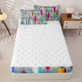 thumbnail image 4 of Manfei Cartoon Pike Fish Zipper Full Size Comforter Sets with Fitted Sheet and 2 Pillowcases, Farmhouse Fishing Lover Zipper Bedding Set, Teal Gray, Reversible, 4-Piece, 4 of 7