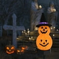 thumbnail image 3 of Solar-Powered Halloween Pumpkin Light Waterproof LED Stake Decor With Black Hat For Walkways And Gardens, 3 of 8